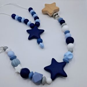 שרוך למוצץ- כוכב כחול